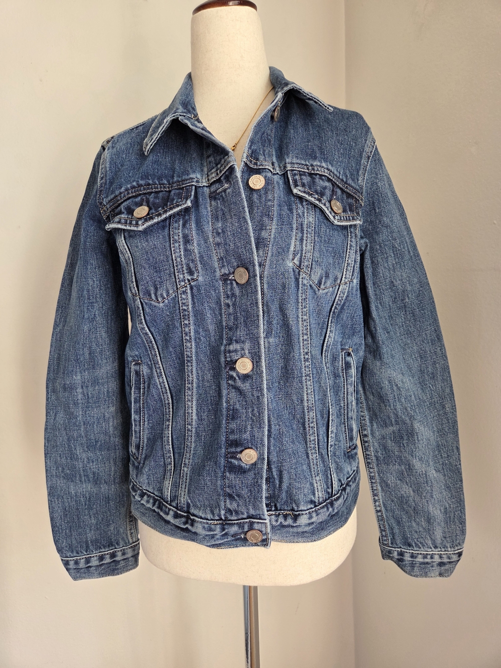 GAP Classic Blue Denim Jacket with Button Front